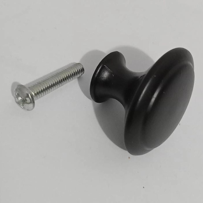 TARIKAN LACI LEMARI BULAT BLACK KNOP HITAM KNOB HANDLE/Knob Pentol Bulat Laci Lemari HITAM BLACK BER