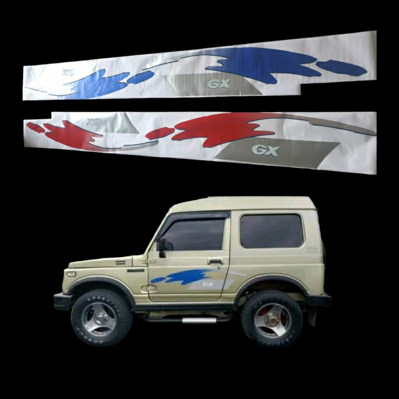 Stiker striping katana gx body suzuki katana gx