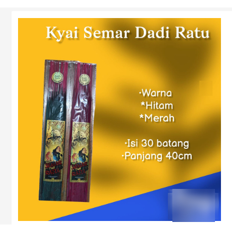 Dupa Misik Kyai Semar Dadi Ratu Isi 30 Batang Hio Wayang