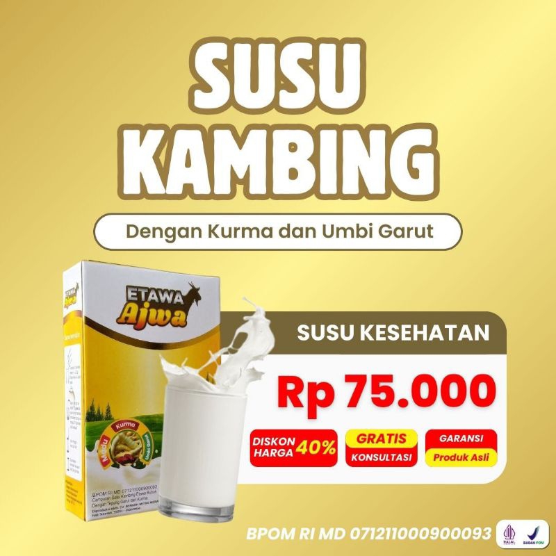 

SUSU PUTIH KURMA KAMBING ETAWA AJWA UMBI GARUT UNTUK MAAG DAN ASAM LAMBUNG