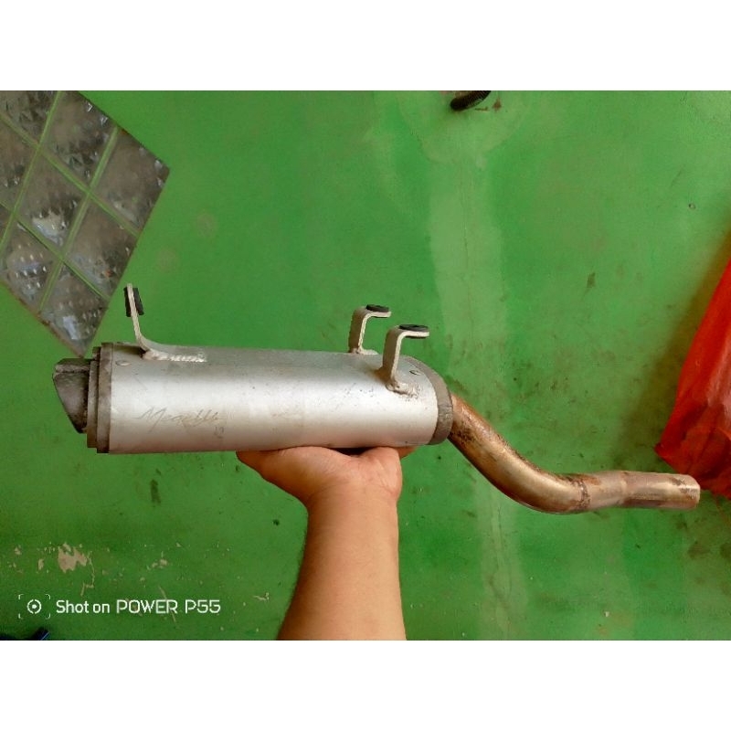 Silincer Knalpot Motor Minerva Sport Megelli Migelli 250 cc Original standar buat custom modifikasi 