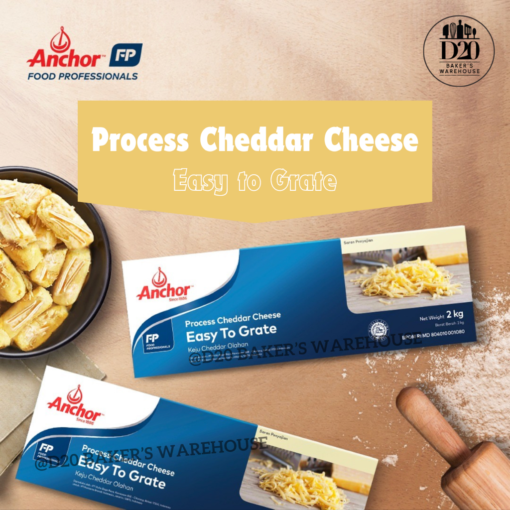 

Anchor Processed Keju Cheddar Cheese Easy To Grate ETG 2kg