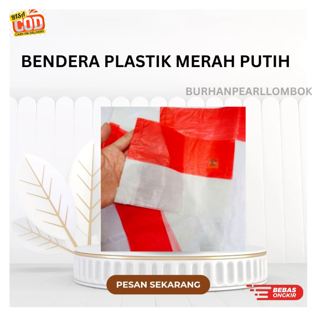 1 Pack Bendera Plastik Bendera Merah Putih Bendera Indonesia Bendera Plastik