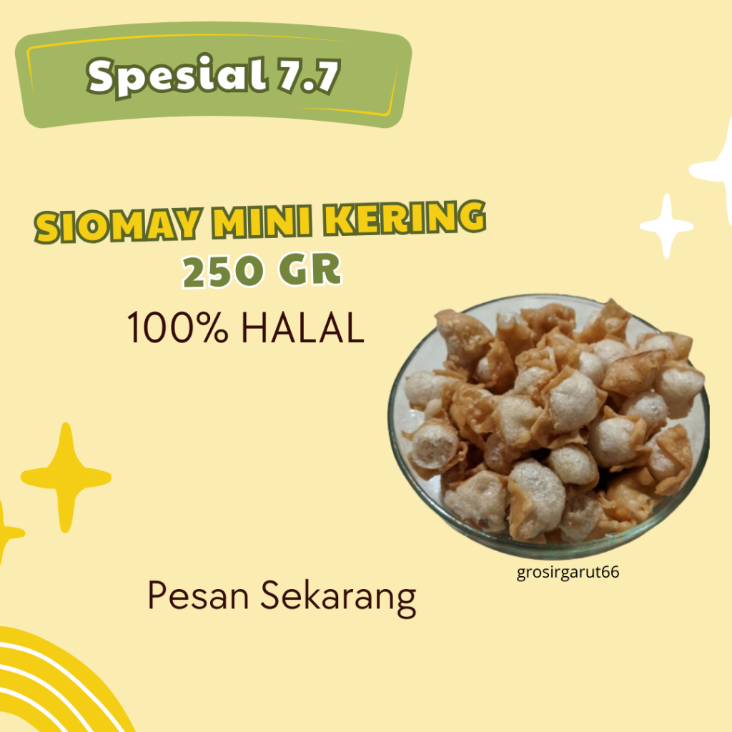 

Siomay kering mini / Siomay kering mini 250gr / Gurilem / Cuanki mini