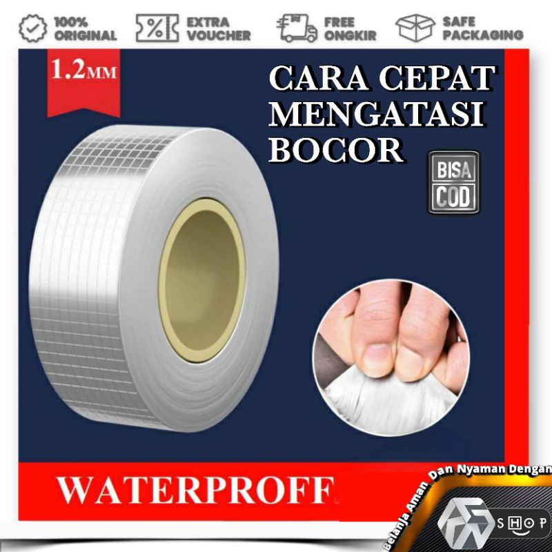 Lakban Anti Bocor Waterproof_ Lem Anti Air dan Panas_ Aluminium Foil Super Waterproof 3M dan 5M