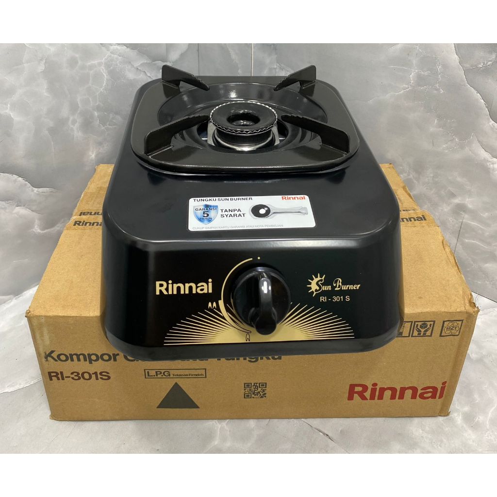 KOMPOR RINNAI 1 TUNGKU RI-301S / KOMPOR RINNAI / KOMPOR RINNAI MURAH / KOMPOR 1 MATA / KOMPOR SATU M