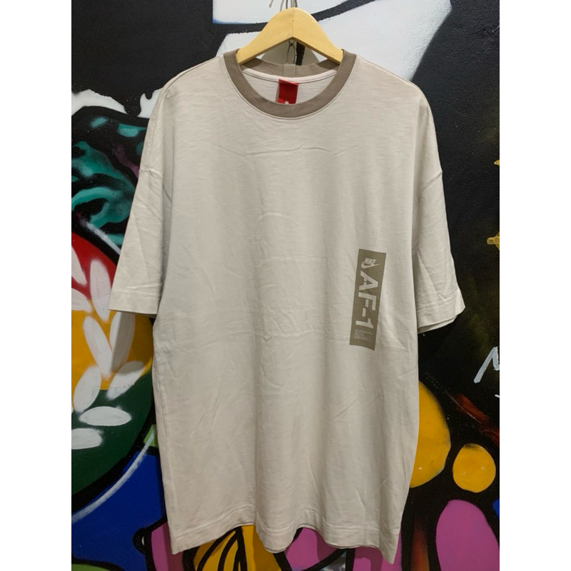 Rare Nike Air Force 1 One AF-1 T-Shirt Sample SZ Large Tan Brown