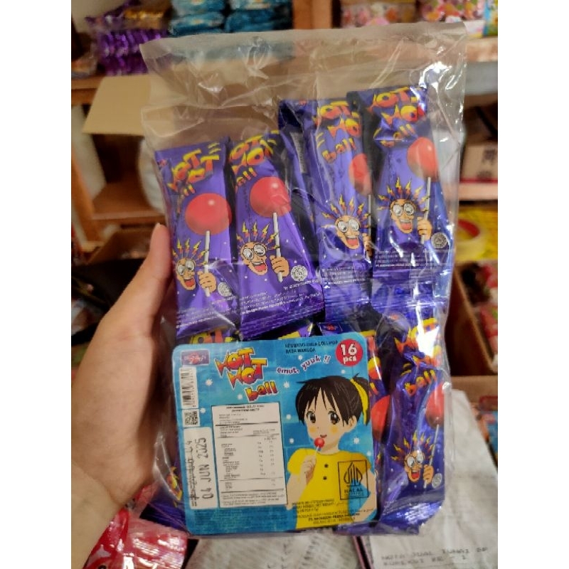 

hot hot ball rasa mangga isi 16 pcs