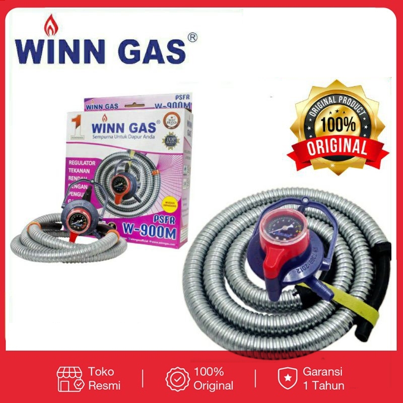 PAKET RESMI REGULATOR SELANG WINN GAS W900 M / SELANG PAKET REGULATOR WINN GAS PSFR W 900 M
