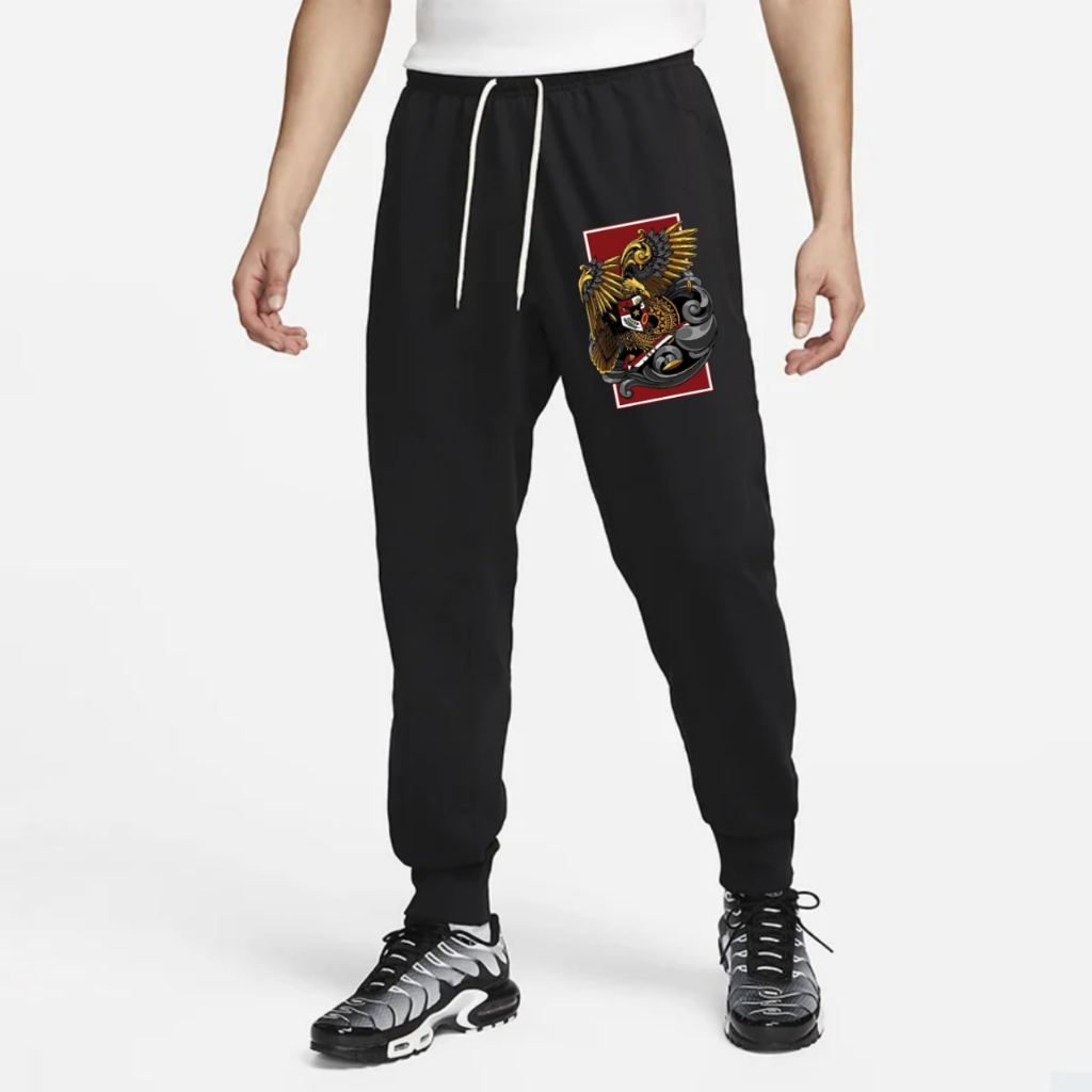 Celana panjang pria jogger fleece celana olahraga cowok celana training celana laki laki dewasa garu