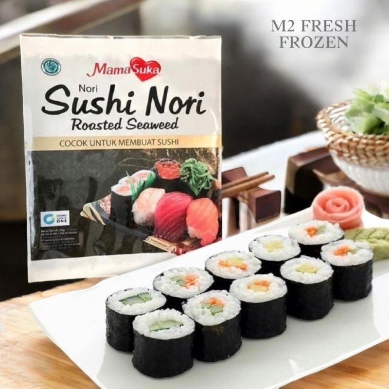 

Sushi Nori | Roasted Seaweed | Mama Suka 20 Gr | isi 10 lembar |