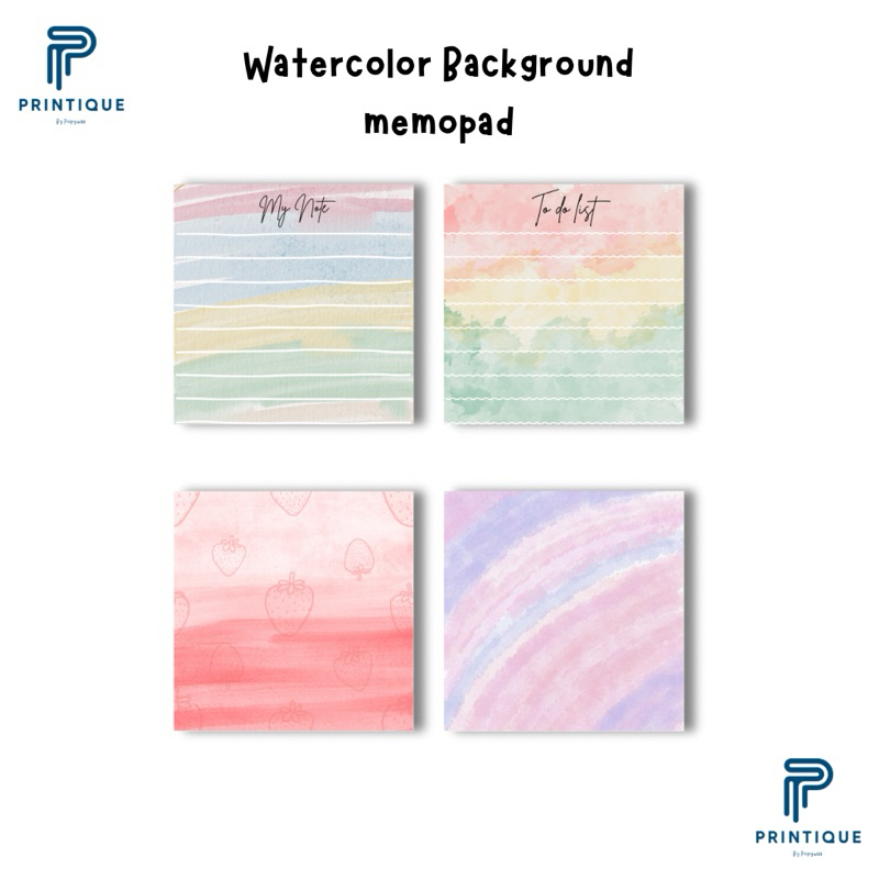 

[PRINTIQUE] Memopad/Notes pad aesthetic watercolor