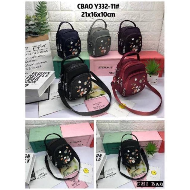 PROMO Tas Chibao Bobo Y332 816 bordir bunga import