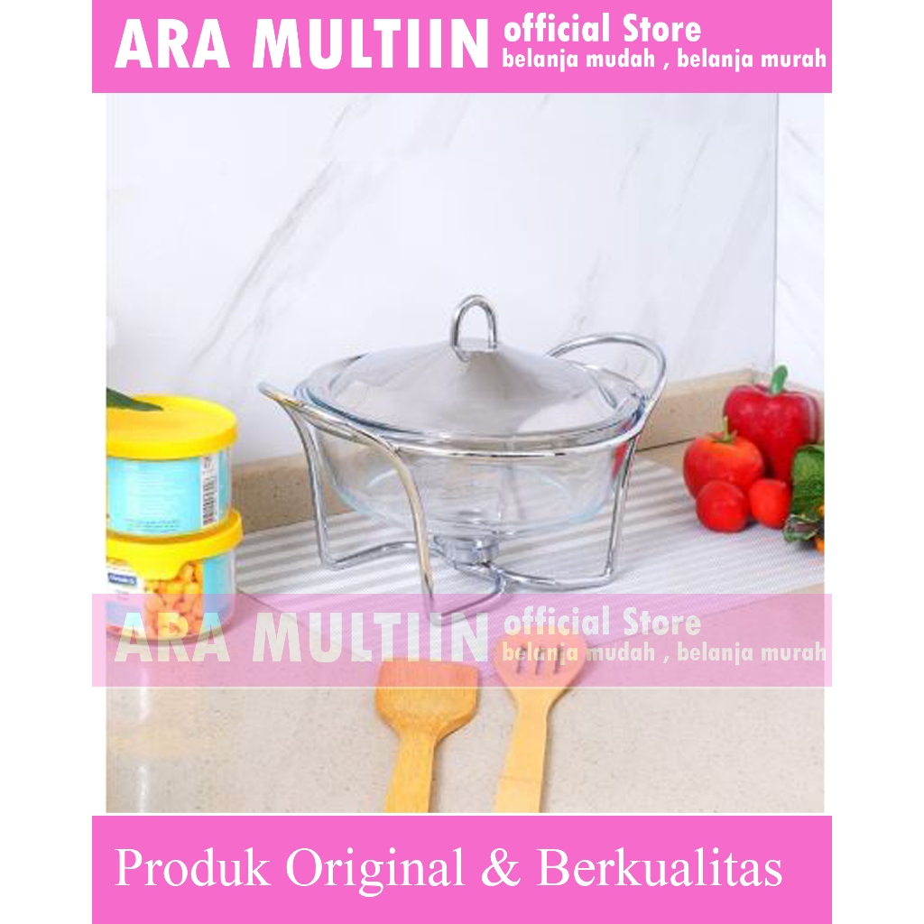 Delicia Food Warmer Mangkuk kaca penghangat Sup 4 ltr/Penghangat makanan Food Warmer/food warmer pra