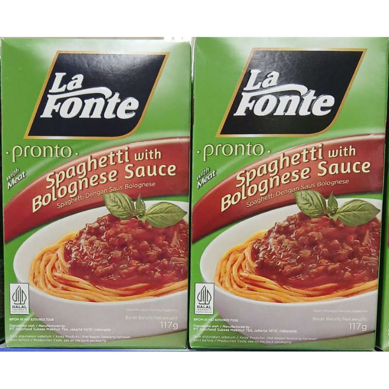 

Pasta LA FONTE Pronto Spaghetti With Bolognese Sauce 117g - HM, HK