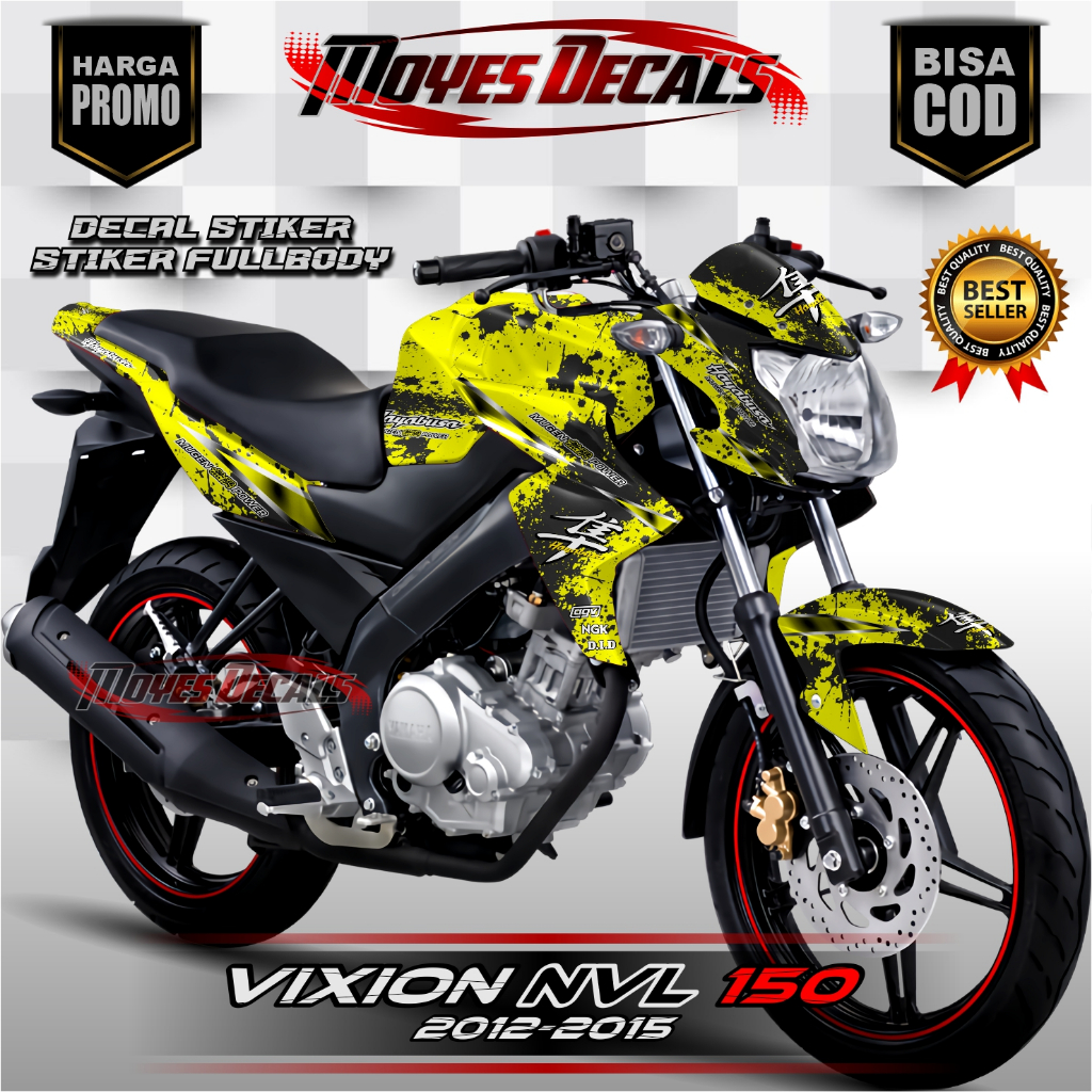 (COD) Decal Vixion New Full Body Decal Vixion NVL Full Body Stiker Vixion NVL Full Body 2012 2013 20