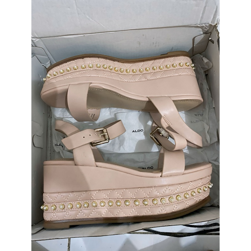 Aldo Selia Wedges Pink 100% Ori Store (Preloved)