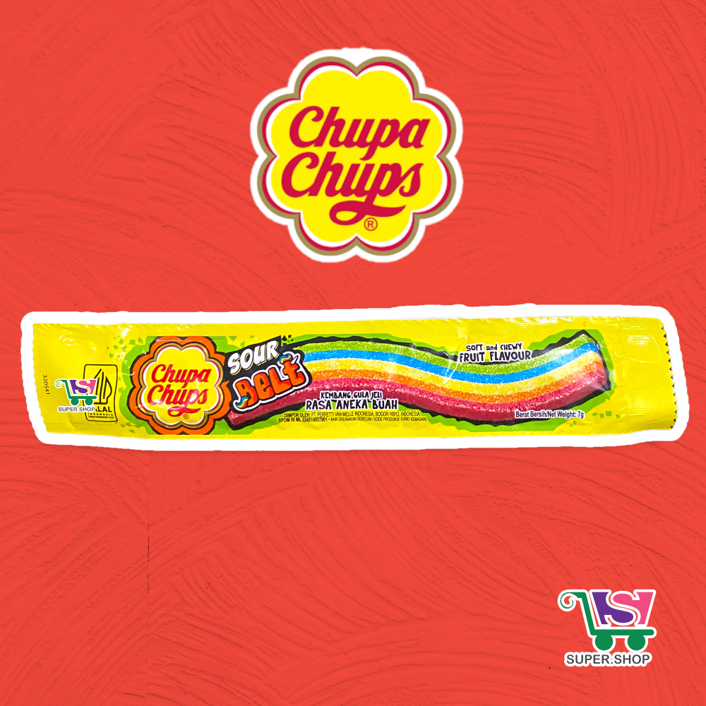 

BARU ! Chupa Chups Sour Belt. Permen Jelly Asem