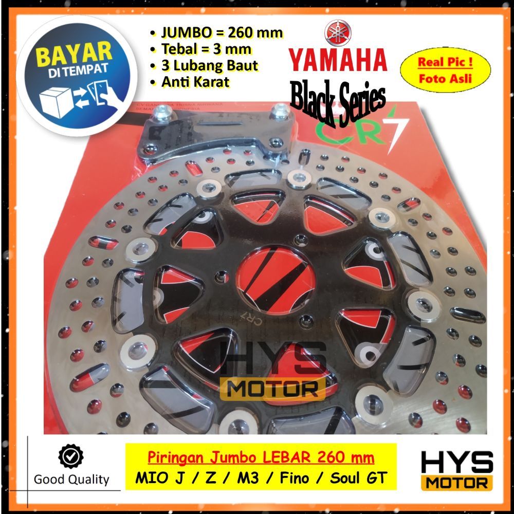 HYS Piringan Cakram Depan Mio J Soul GT M3 Fino - Cakkram Variasi JUMBO Yamaha Rem Depan Disc Brake 