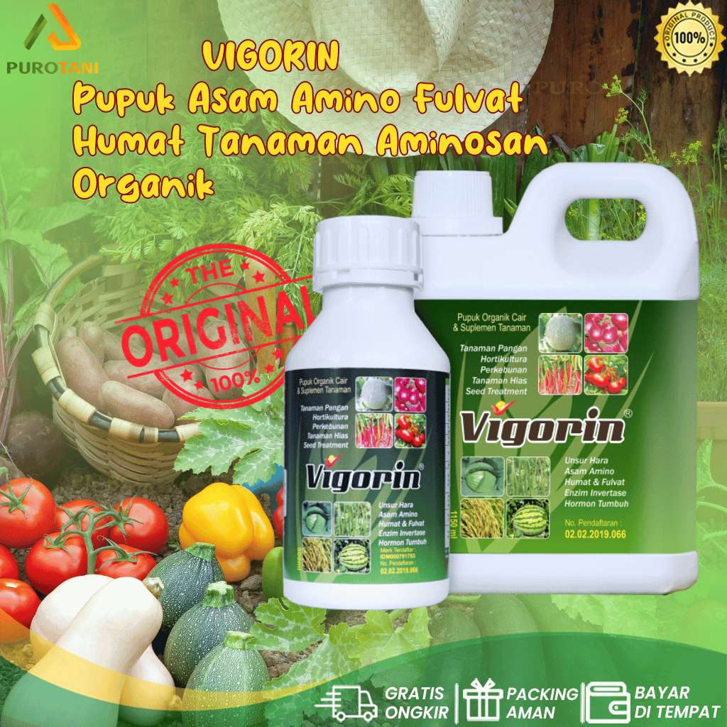 Pupuk Asam Amino Fulvat Humat Tanaman Vigorin Aminosan Organik Cair Nutrisi Semua Tanaman