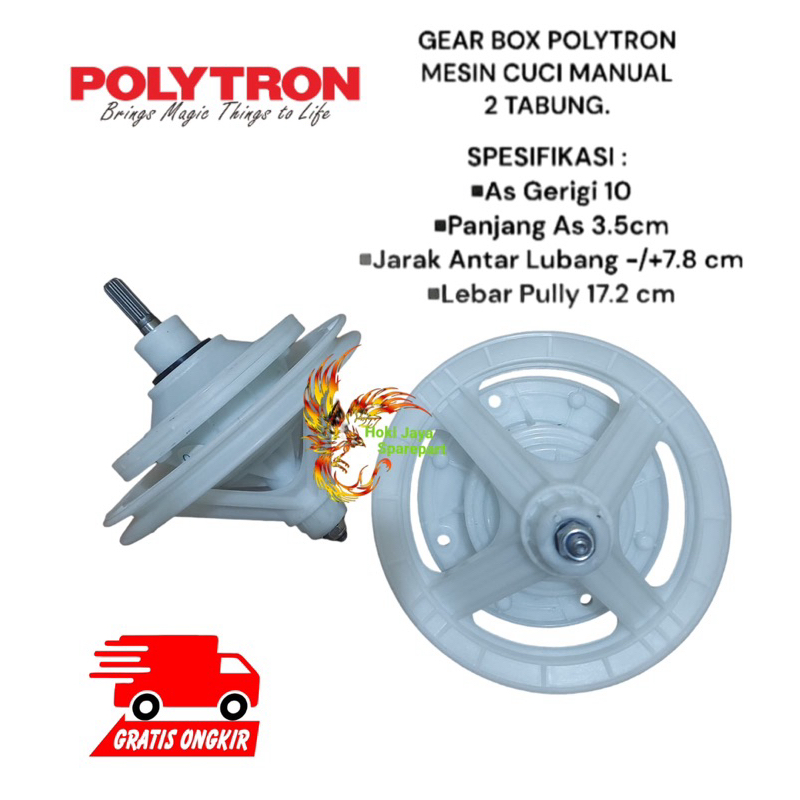[PROMO]PWM 7366 GEARBOX GIRBOX Mesin Cuci Polytron PWM 7366