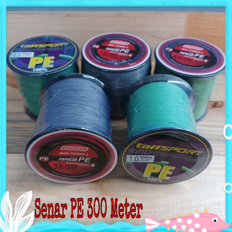 Pasti Favorit  Senar Tali Benang Pancing PE Braided 3 Meter  TAFFSPORT