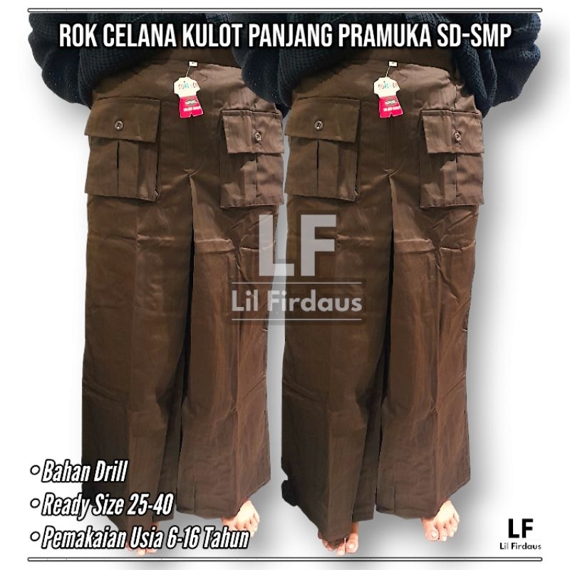 Rok Celana Kulot SD SMP Pramuka Panjang untuk Anak 6-16 tahun