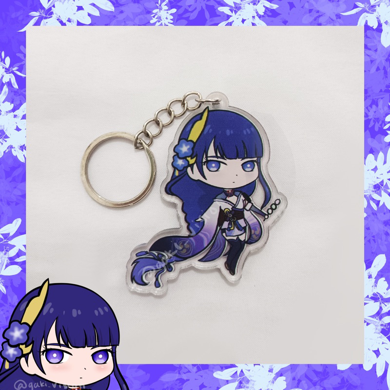 Gantungan Kunci Acrylic Genshin Impact Raiden Shogun Baal