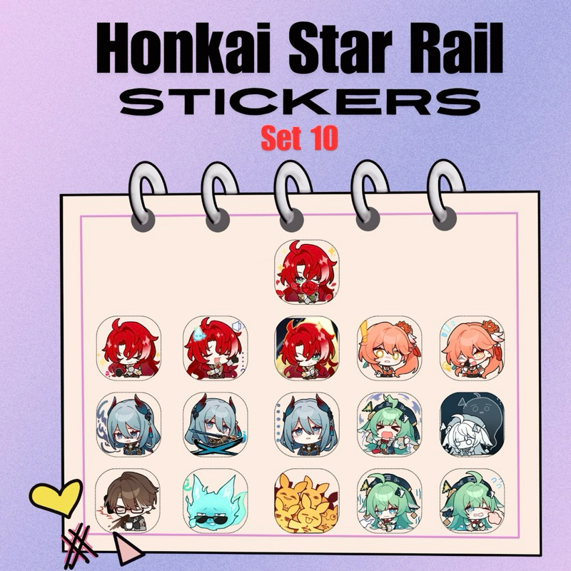 

Sticker Pack Honkai Star Rail Characters Part 2 Set 10-15