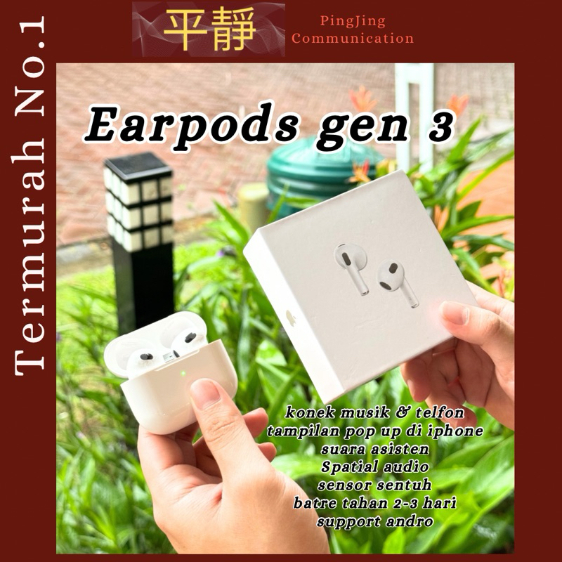 EARPODS GEN 3 | TWS GEN 3 | HEADSET BLUETOOTH IPHONE | HEADSET IPHONE | HEADSET WIRELESS | EARPODS