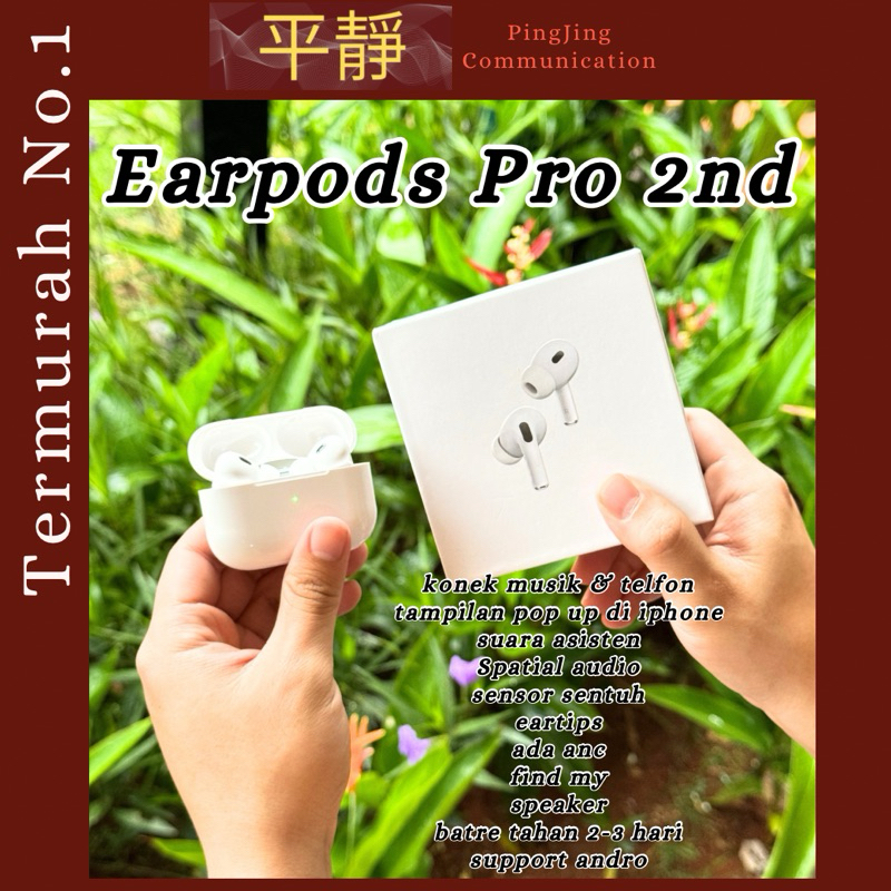 EARPODS PRO 2nd | GENERASI KE 2 | EARPODS PRO 2 | TWS Pro 2 | TWS IPHONE | HeaDset Bluetooth | Heads