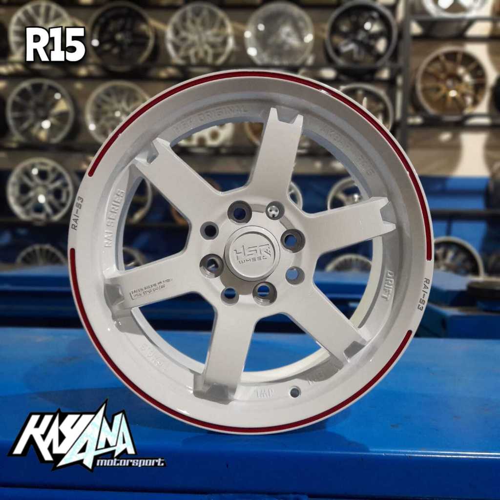 Velg Mobil R15 Jazz Avanza Freed Livina Sigra Velg Mobil Hsr Original R15 Velg Rai-S3 R15 White