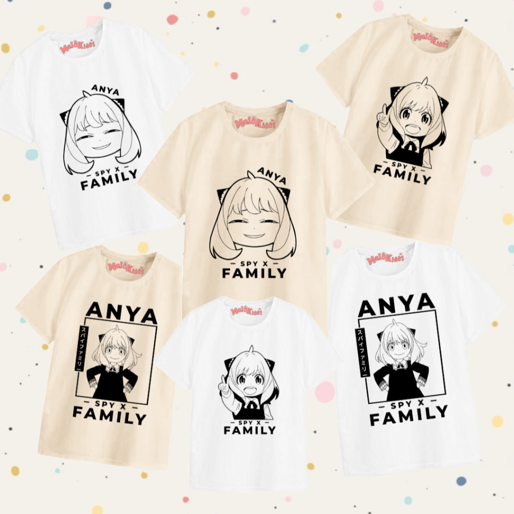 Melokiddy Baju Kaos anya forge spy family anime anak atasan anak cewek perempuan anime kartun