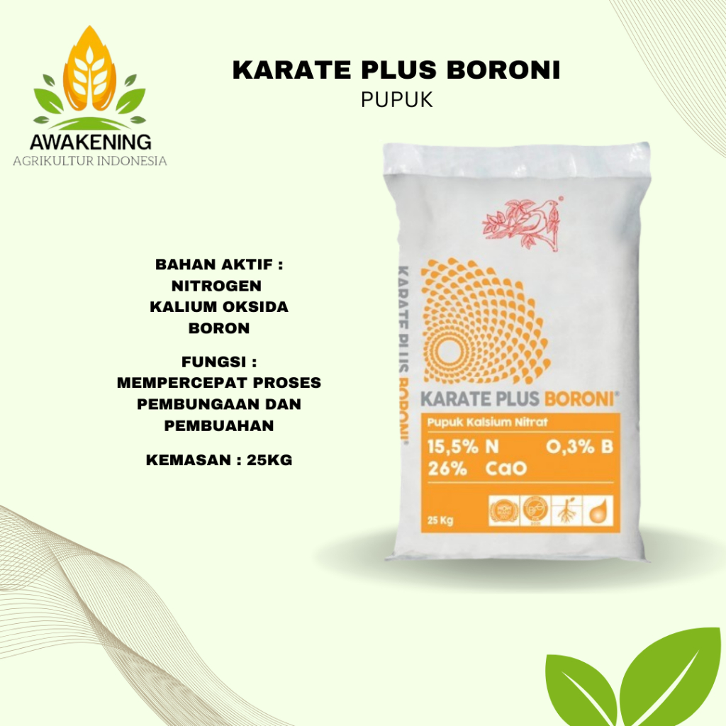 PUPUK KARATE PLUS BORONI 25KG PUPUK KALSIUM NITRAT