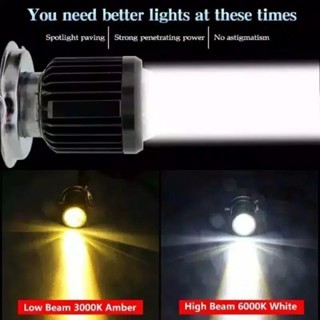 Lampu Depan Motor Mobil H4 Laser 2 warna