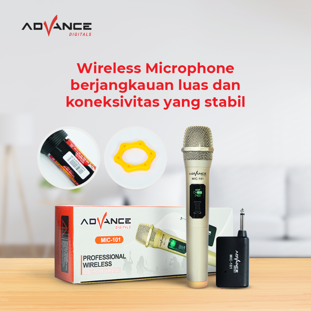 ADVANCE Original Profesional Microphone Wireless Advance MIC-101PRO/MIC-101-V3 Mic Wireless