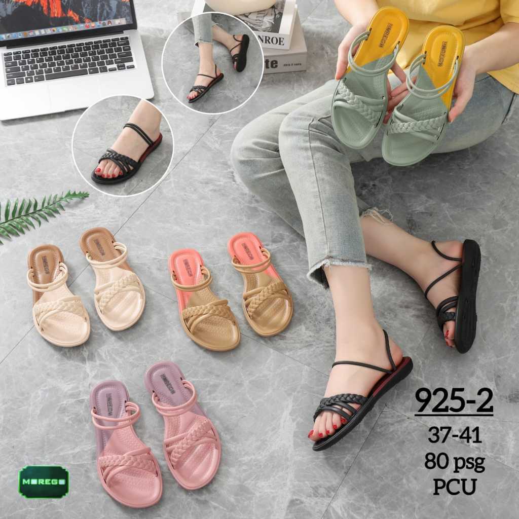 Sandal Slop Wanita Karet Jelly Import Teplek Model Tali Kepang gladiator Em