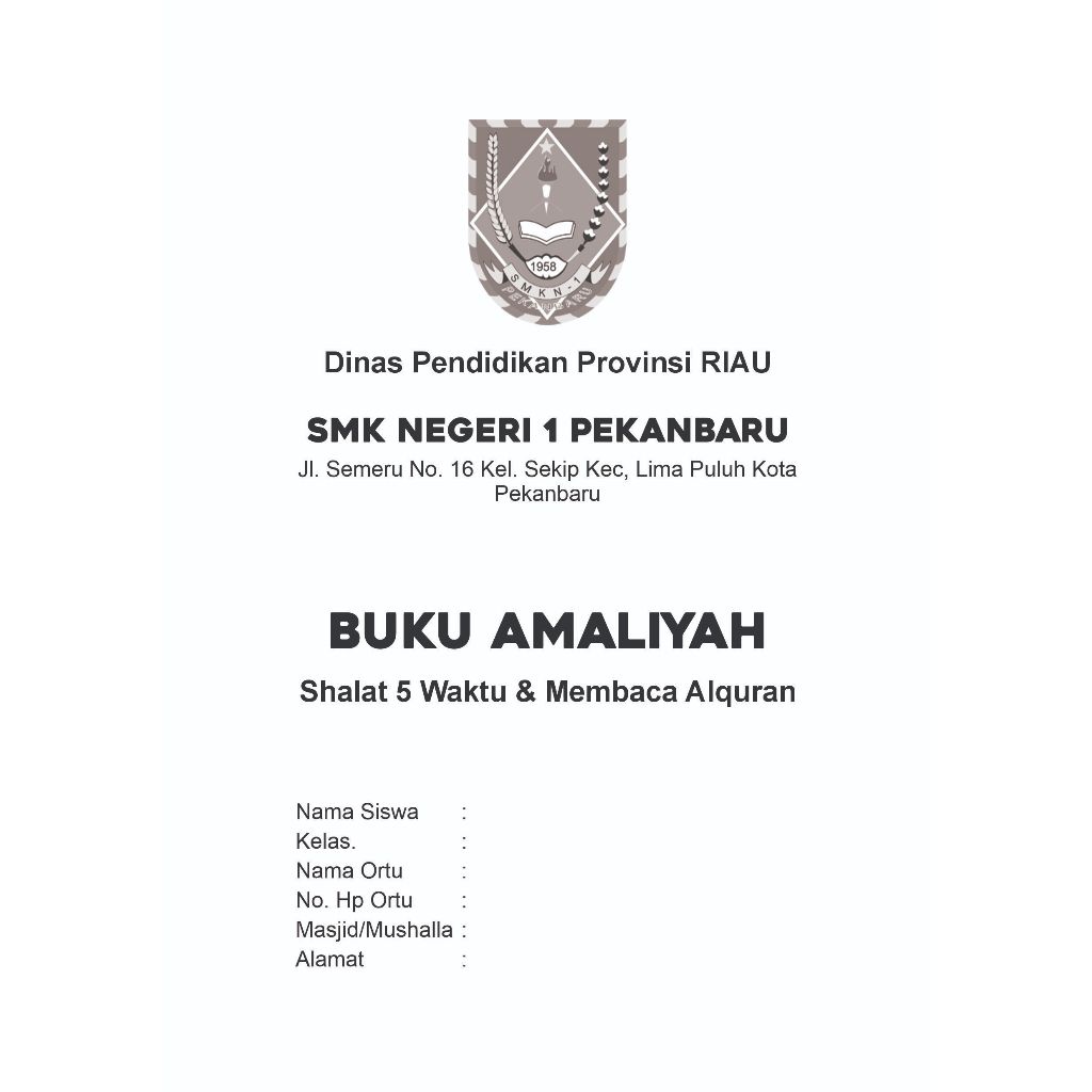 

BUKU AMALIYAH SHOLAT LIMA WAKTU DAN MEMBACA ALQURAN