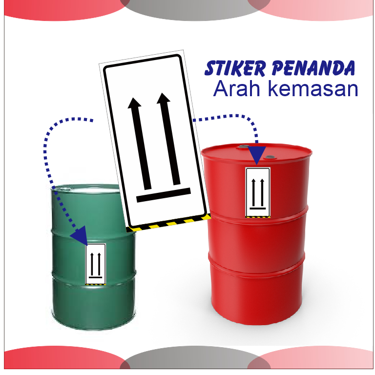 

Stiker Penunjuk arah Tutup Wadah Atau Kemasan Label Limbah B3 Hazmat
