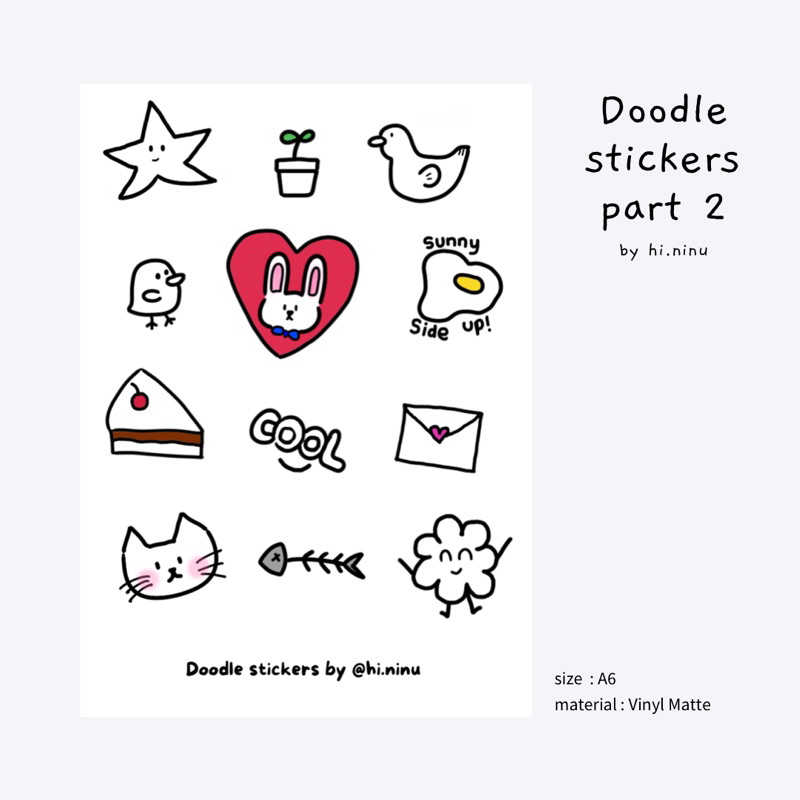 

Doodle Stickers part 2 by Hi Ninu!