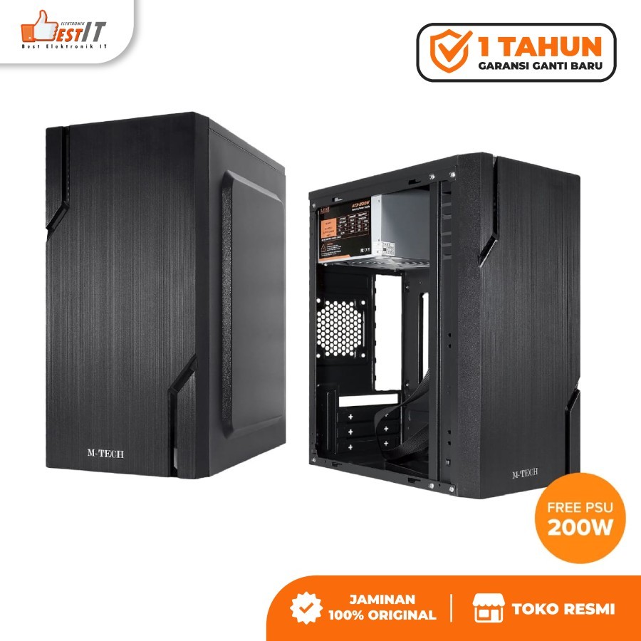 Casing PC Komputer With PSU ATX 200W PC Case Casing CPU H2
