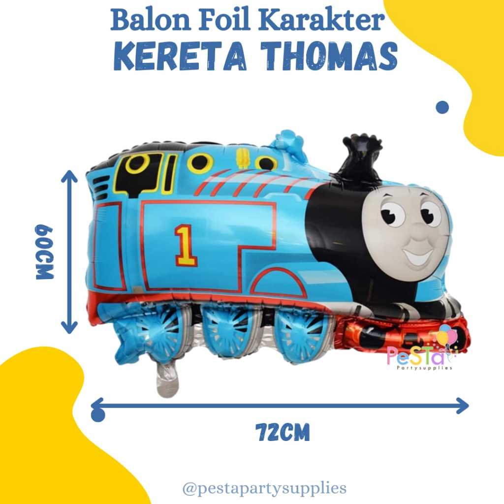 Balon foil Kereta/Balon foil Thomas/Balon foil Thomas the little train/Balloon foil Thomas The Tank 