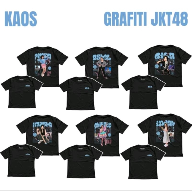 Kaos Custom JKT48 Grafiti - Baju Grafiti T-Shirt Viral Cotton Combed Pria Unisex