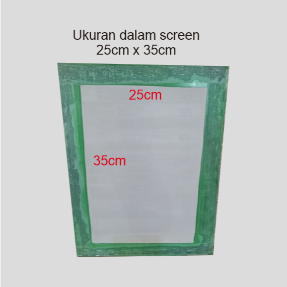 

SCREEN + FILM SABLON Screen ukuran 25x35cm T165
