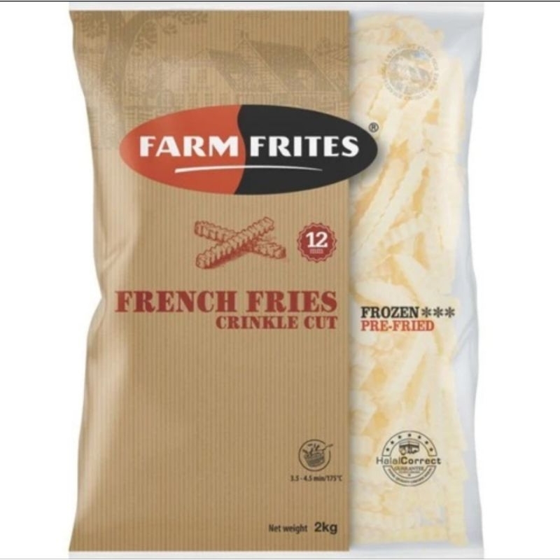 

Farm Frites Crinkle Cut French Fries Kentang Goreng 12mm 2kg