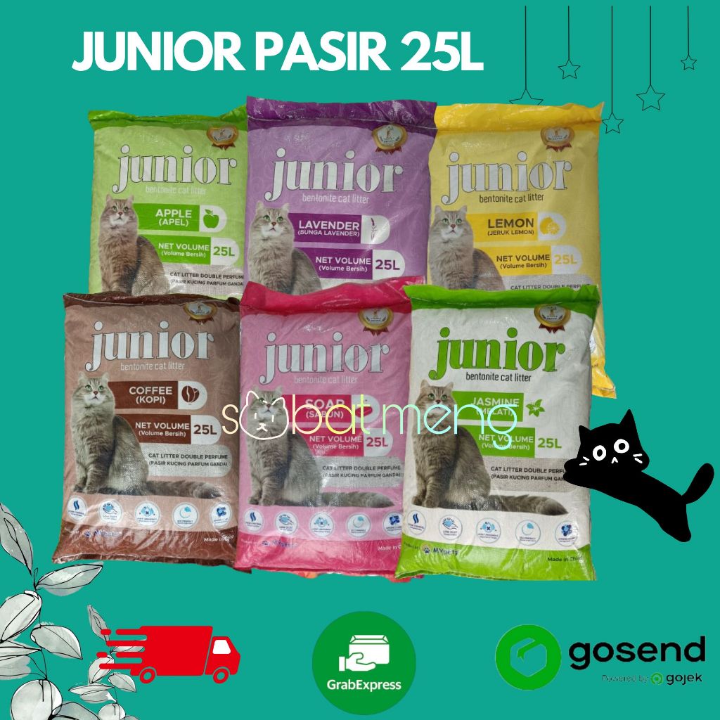 PASIR JUNIOR 25L | JUNIOR PASIR 25 LITER | PASIR KUCING JUNIOR -  KHUSUS GOSEND INSTAN