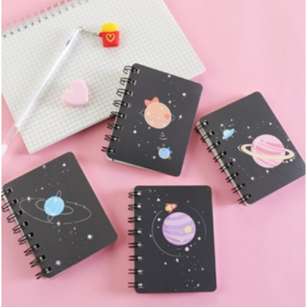 

NOTEBOOK RING MOTIF GALAXY / BUKU CATATAN RING / BUKU TULIS RING A7