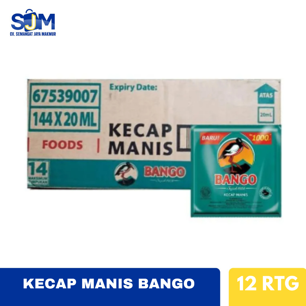 

Kecap Manis Bango 20 ml X 144 Sachet (1 Karton)