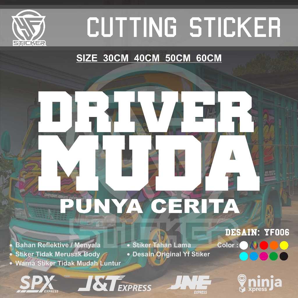 Stiker truk pickup l300 traga driver muda punya cerita cutting stiker variasi kaca pintu truk mobil