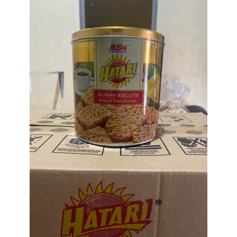 

Hatari Biscuits Kaleng Rasa Durian